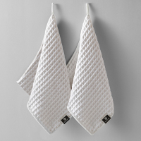 米白色 2条 30*30cm[收藏加购 送2个挂钩] 咖啡师吧台毛巾咖啡机奶茶店专用抹布吸水不掉毛速干清洁布小方巾