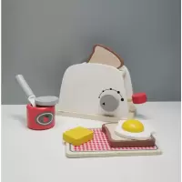 面包机 ins儿童过家家木质玩具厨房迷你面包机咖啡机煎蛋仿真玩具 幼儿园