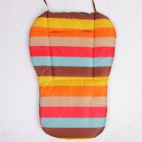 彩虹条纹 婴儿推车坐垫宝宝手推车棉垫秋冬天保暖加厚靠垫四季通用垫子