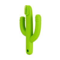 绿色 磨牙棒婴儿牙胶安抚玩具咬咬乐安全硅胶仙人掌长牙辅助固齿器