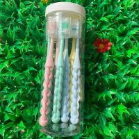 8支1筒麻花款成人软毛牙刷 1桶8支男女同款牙刷软毛护龈牙刷成人软毛牙刷组合装