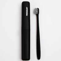 黑色 旅行牙刷盒便携式简约套装小号带盖洗漱杯情侣户外出差牙具收纳盒