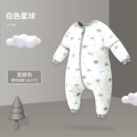 白色星球[双层布18-27度] S码(身高70-85cm) 宝宝睡袋防踢被儿童睡袋婴儿秋冬款睡衣冬季婴儿睡袋睡袋冬季加厚