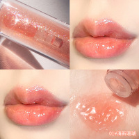 01#清新珊瑚[买1送1同款] 唇油uuny透明唇蜜夏天女滋润保湿唇釉镜面嘟嘟果冻玻璃学生彩1024