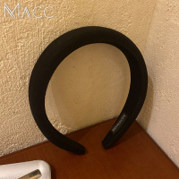 黑色 舒服不勒头~马卡龙色海绵发箍女夏天增高颅顶好搭配减龄洗脸发捆