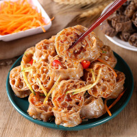 荞麦面藕-1斤 荞麦面藕黑全麦面皮0脂肪免煮低脂速食带料包凉拌干货吸汁即食