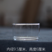 玻璃罐A(内径95mm高60mm) imooo原创日式复古实木盖玻璃密封储物罐茶咖啡豆杂粮糖果收纳罐