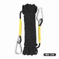 黑色8MM*10米 登山安全绳户外8mm耐磨攀登攀岩绳子逃生绳索救生桔色8MM*10米