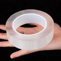 超粘型宽2CM+长10CM一次性 魔力纳米双面胶无痕强力双面胶高粘度墙面透明纳米双面胶带贴