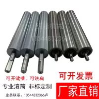流水线滚筒主动从动动力滚轮不锈钢镀锌镀铬输送带滚筒挡板车槽滚