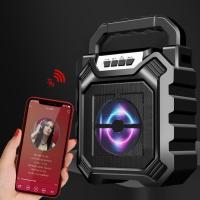 黑色 粉丝专属 奥佳AOJAX-608送话筒户外便携式 蓝牙音响音箱(A)