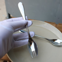 大号勺叉一只 吃西瓜神器304不锈钢勺叉两用点心勺沙拉叉甜品叉水果叉西瓜勺子