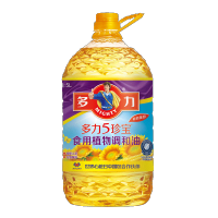 5000ml 多力5珍宝食用植物调和油5L含葵花籽食用油非转基因好油炒菜烹饪