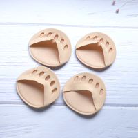 肤色2双 平板款(底部稍薄 脚掌垫女前掌五指袜隐形分趾半截袜套夏季冰丝露趾鱼嘴凉鞋半码垫