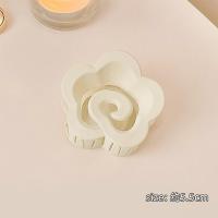 白色 露思同款山茶花抓夹中号发量少鲨后脑盘CDM勺发发夹气质赵鱼夹子