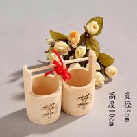 小木桶一对 爆米花机木质摆件手摇房工艺品家居装饰品复古农用具模型礼物书房