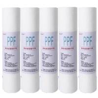 明黄色 5只PP棉 净水器滤芯通用家用直饮10寸活性炭前三级净水机过滤器配件配大全