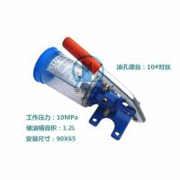 宝蓝色500新款4孔不分左右 强制JS500JS750搅拌站混凝土搅拌机手动浓油泵黄油泵润滑油泵