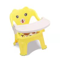 橘黄色+发声软垫+餐盘 宝宝吃饭餐椅婴幼儿叫叫椅靠背座椅家用学坐小椅子矮款餐桌椅儿童