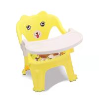柠檬黄+发声软垫 儿童凳子宝宝吃饭餐椅婴儿叫叫椅靠背座椅家用小板凳矮椅子餐桌椅