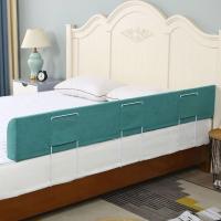 B77-静谧蓝(安全环保) 长1米 高25厘米 床护栏单边防摔一面床围栏宝宝防撞防护栏一面多面通用软包安全婴