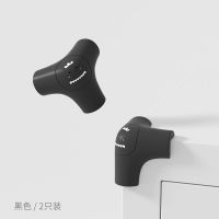 [耐热硅胶]黑色2只装 抽油烟机防撞护角儿童防磕碰拐角安全加厚软硅胶家具直角转角保护