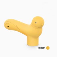 橘黄色1个装 棒棒猪硅胶门把手保护套儿童安全门把手防撞套宝宝房门拉手防碰套