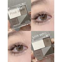 305# 清透水泥灰 清淡冷系水泥灰上眼好去肿!HOLD LIVE指尖魔法四色眼影盘哑光305