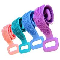 加长款70cm(蓝+粉)各一条 硅胶搓澡巾男女搓背搓泥搓灰神器长条后背皮洗澡刷浴身体