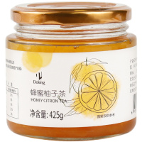 425g柚子茶(玻璃瓶装) 盾皇蜂蜜柚子茶果酱1.5kg冲饮水果茶罐装浓缩果粒果汁奶茶店专用