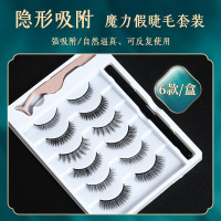 眼线液磁性假睫毛套装 魔力笔无磁块免胶水一笔吸附自然逼真6对装