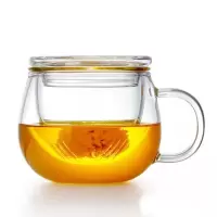 300ml煮茶壶 耐高温玻璃过滤泡养生茶壶壶侧把养生煮茶器花养生茶具套装冲茶器