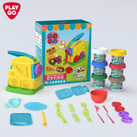 彩泥面条机 含6樽彩泥 play go面条机套装橡皮彩泥模具男女孩子儿童手工粘土玩具宝宝