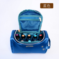 蓝色 多特瑞收纳包大容量精油包便携手拿袋化妆包椰子油手提丝绸复合