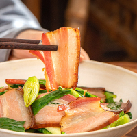 五花腊肉450g 专享蜀中桃子姐腊肉农家烟熏四川特产风干五花肉