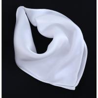 白色 100桑蚕丝真丝围巾小方巾职业百搭女款米白丝巾