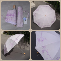 紫色 牌子货!先前卖很贵的说!日式禁欲简约绣花亮片女式气质二折洋伞