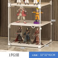 1列2层[层高20可调整为40] 过年也发货手办展示柜模型收纳盒家用玩具展柜透明乐高展示架