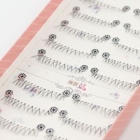 下眼睫毛自然款自然交叉下睫毛仿真透明梗卷翘裸妆手工假睫毛黑色