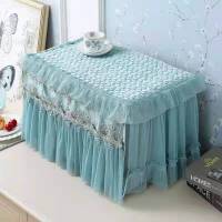 彩蝶飞舞[蓝色]微波炉罩 约:宽55*高33*35深cm 全包微波炉罩电烤箱加厚大号烤箱通用套子烤箱遮尘套蕾丝防尘罩套