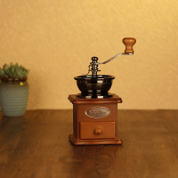 家用咖啡豆研磨机手动咖啡磨豆粉机原木钢芯耐磨粉机可以调节粗细