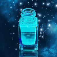 5ml荧光墨水 鱼忆隐形墨水荧光夜光墨水钢笔玻璃笔蘸水笔非碳素彩墨创意学生用