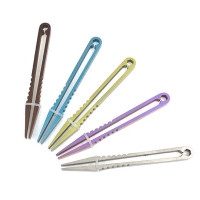 小号钛本色 户外EDC迷你轻便小巧钛合金TC4小镊子 5色炫彩CNC数控加工夹子