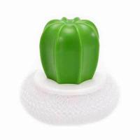 白色PET款 2个 可爱仙人掌厨房用品清洁神器钢丝球带手柄洗锅刷强力去污洗碗刷子