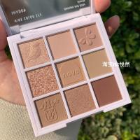 01薰衣草花茶 NOVO英式下午茶九宫格眼影盘 防水防汗立体自然大地奶茶色哑珠光