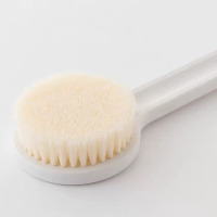 [专柜白色1件] 日本muji无印良品洗澡刷搓背神器背部身体软毛沐浴刷搓澡刷子长柄