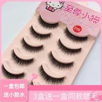 交叉款 10mm 至尊小猫5对装假睫毛学生素颜 自然裸妆白领仿真眼睫毛C-115#