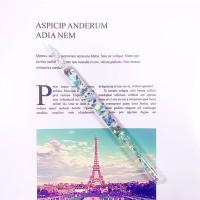 浅绿色 流云薄荷绿单支 水晶笔彩墨金粉钢笔墨水玻璃笔蘸水笔套装彩色星空礼盒染卡沾水笔