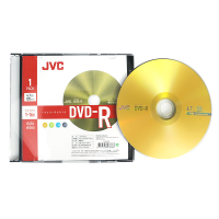 JVC单片装不可打印 日本JVC台产DVD-R光盘 空白16X刻录盘DVD光碟50片4.7G桶装光碟片