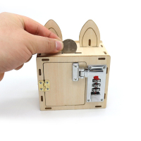 材料包 diy科技小制作模型多功能机械密码保险箱儿童手工拼装制作材料包